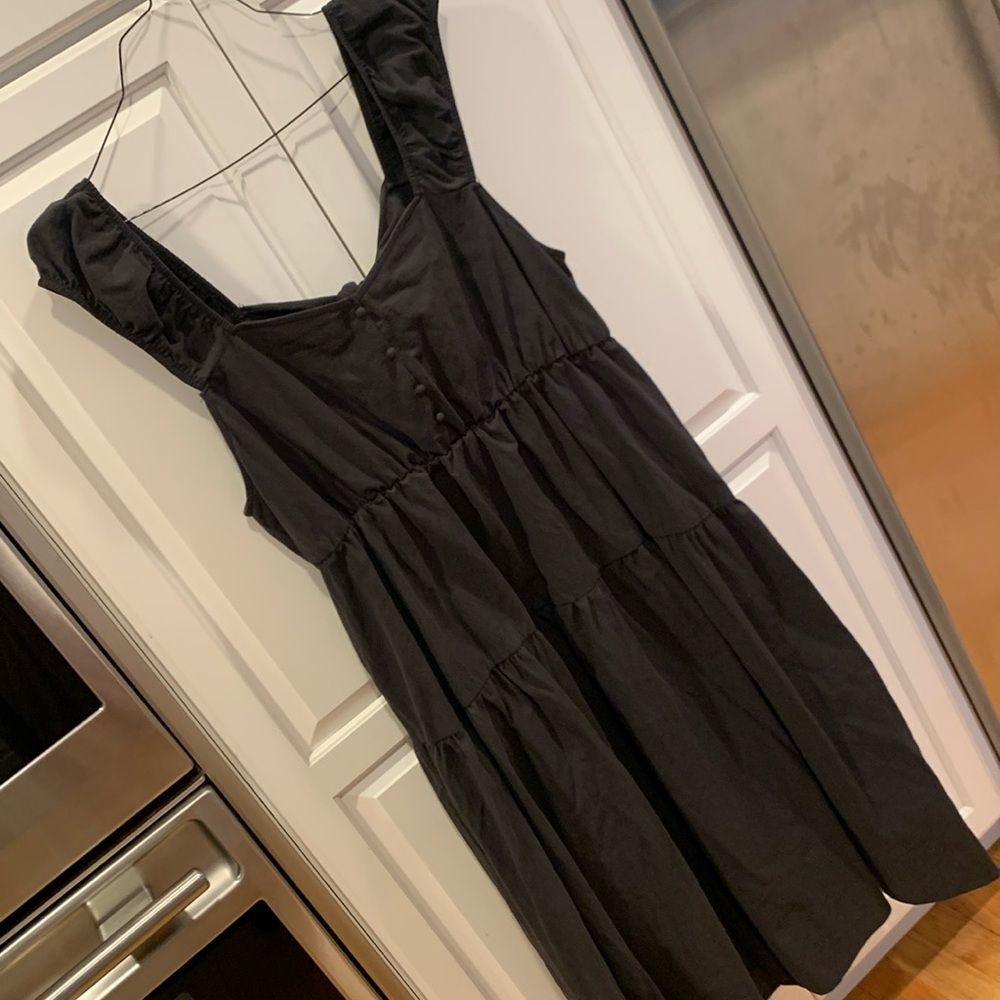SHEIN curve black dress back tie detail. Elastic waist size 2XL